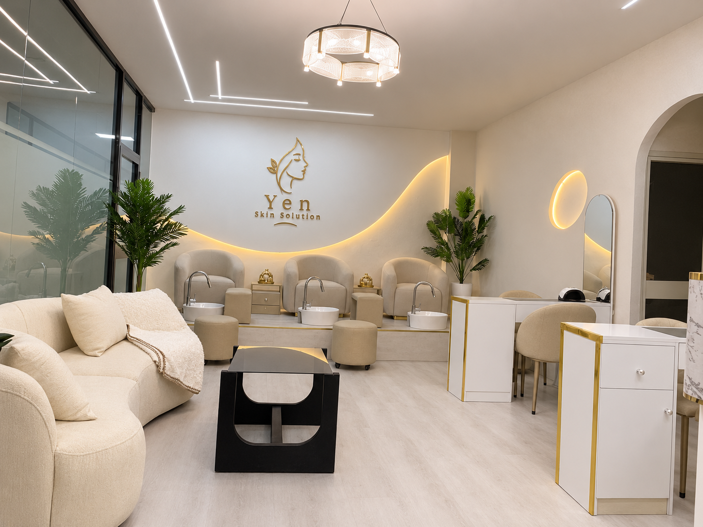 Yen Skin Solution full salon interior